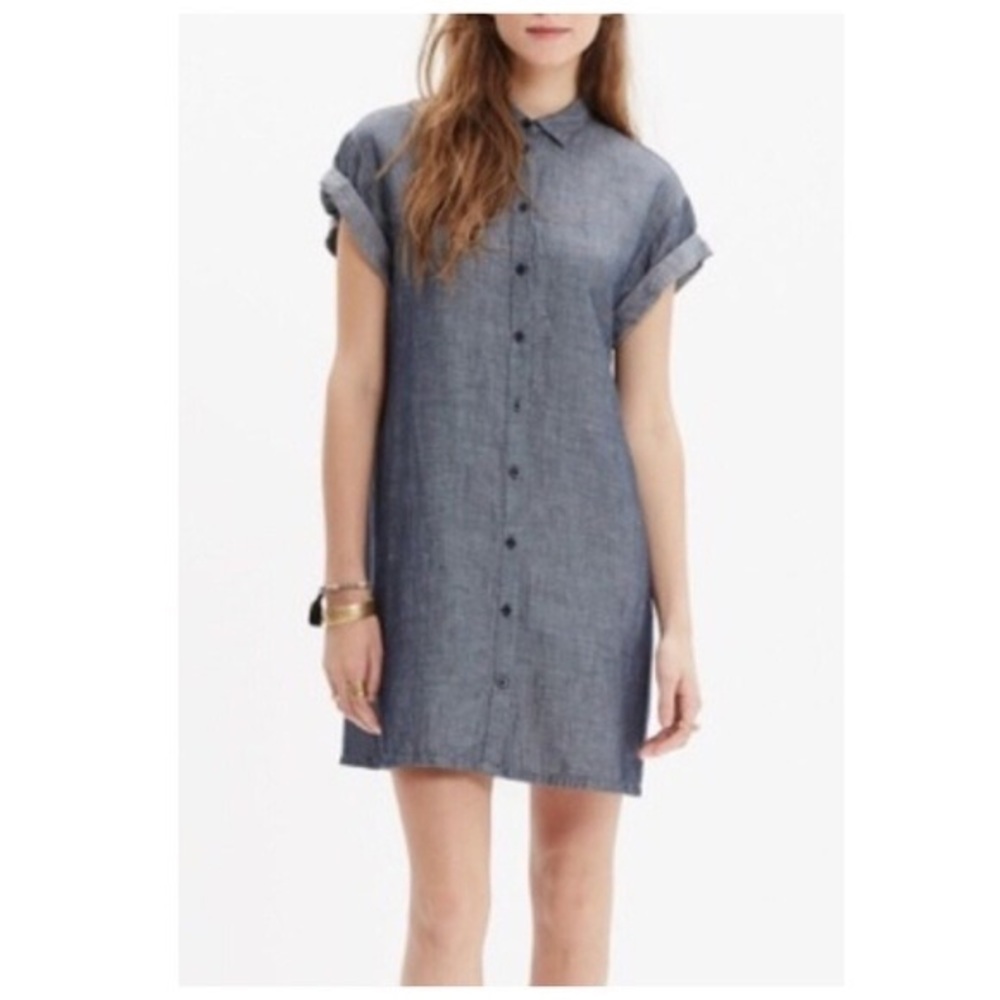 Madewell Chambray Tunic Shirt Dress  XS